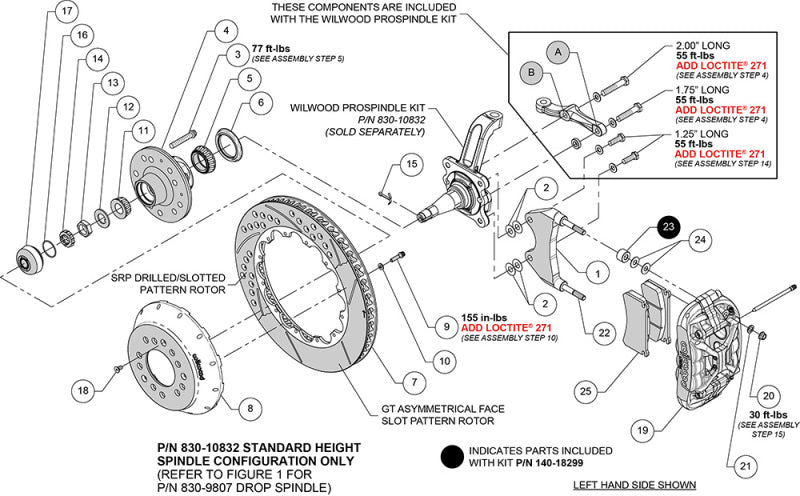 Wilwood kit front XRS6R wwe pro spindle 13.00 rotor SRP