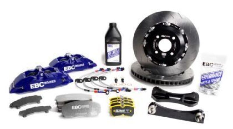 EBC Racing Ford Focus ST MK2 Blue Apollo-4 Calipers 330mm Rotors Front Big Brake Kit