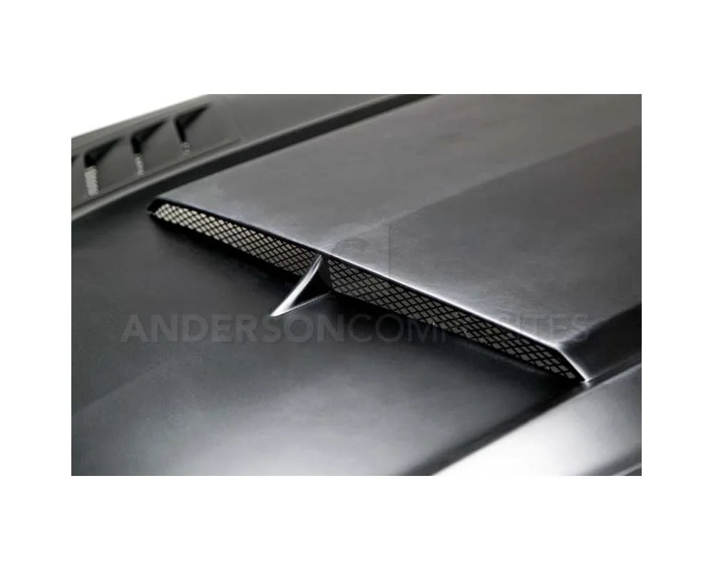 Anderson Composites Fiberglass Ram Air Hood Ford Mustang GT 2015-2017