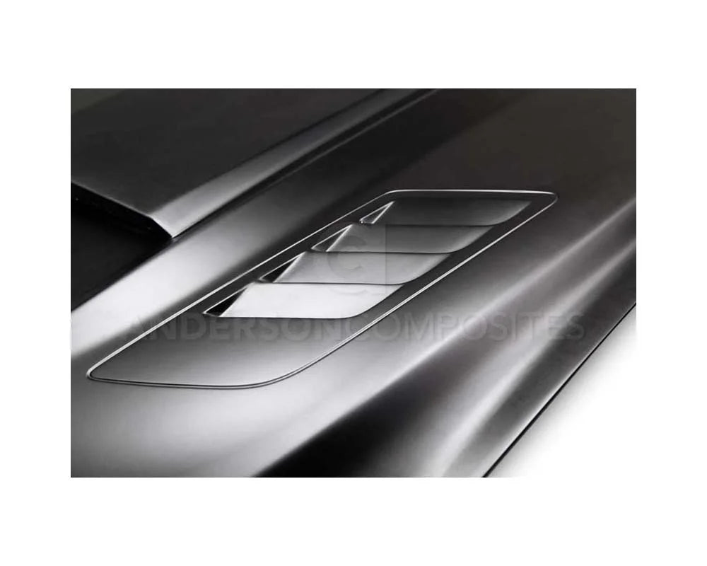Anderson Composites Fiberglass Ram Air Hood Ford Mustang GT 2015-2017