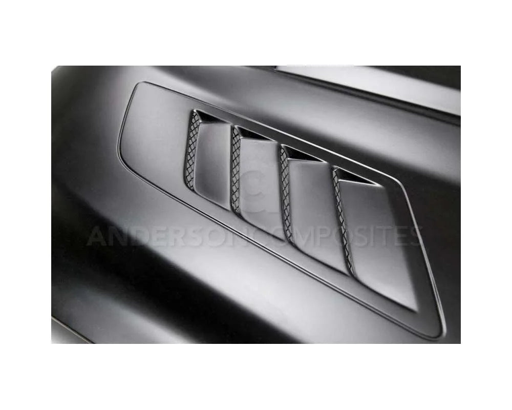 Anderson Composites Fiberglass Ram Air Hood Ford Mustang GT 2015-2017