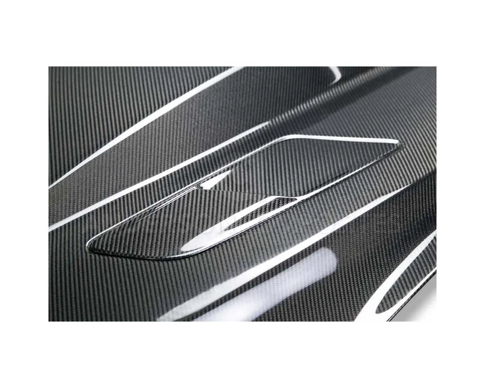 Anderson Composites Double Sided Carbon Fiber Cowl Hood Ford Mustang 2015-2017