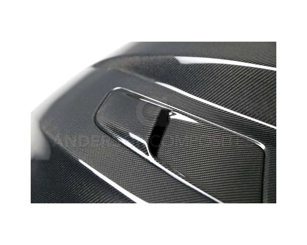 Anderson Composites Double Sided Carbon Fiber Cowl Hood Ford Mustang 2015-2017