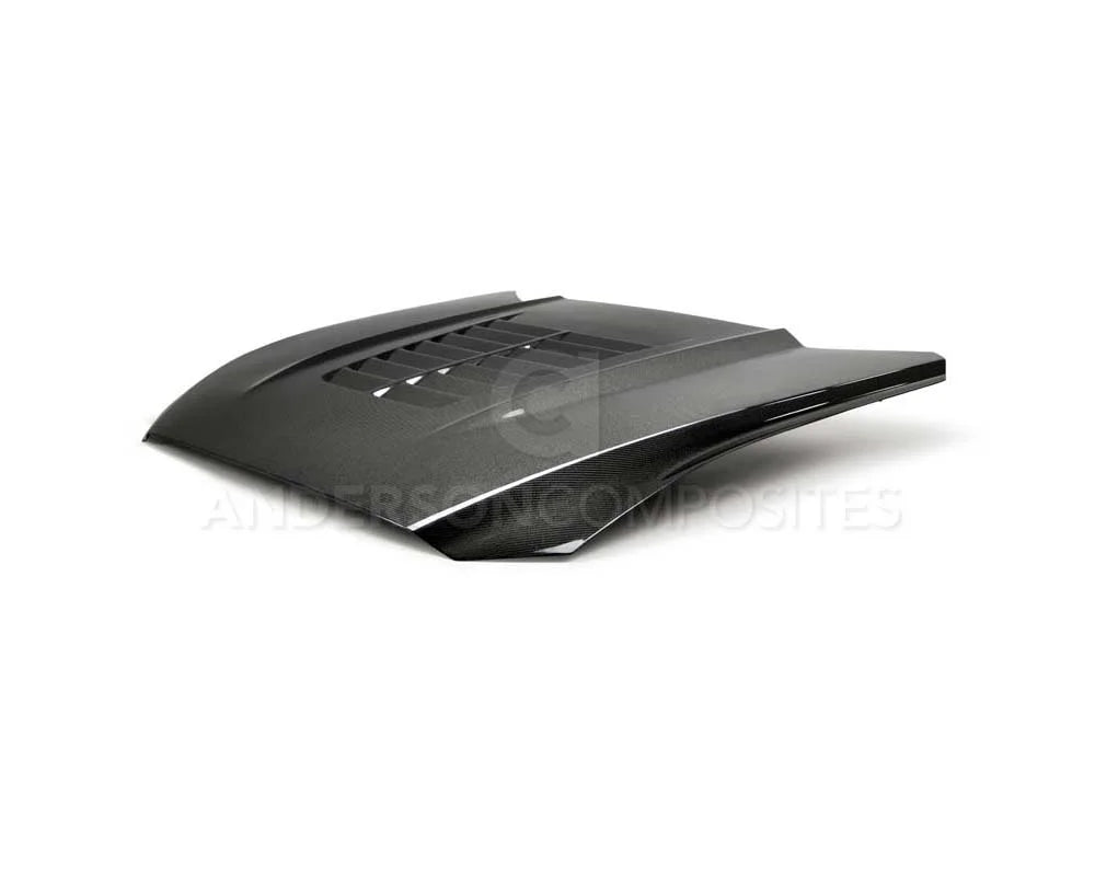 Anderson Composites Double Sided Type-GT5 Carbon Fiber Hood Ford Mustang 2015-2023