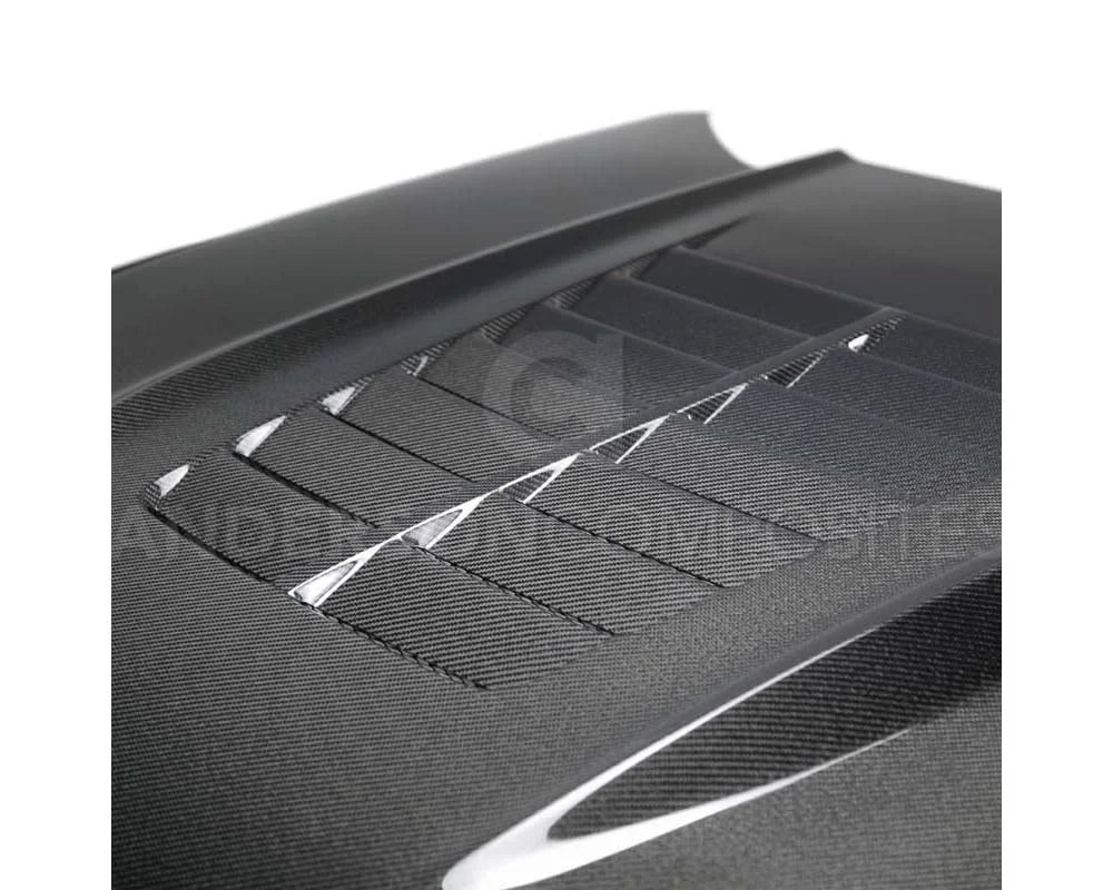 Anderson Composites Double Sided Type-GT5 Carbon Fiber Hood Ford Mustang 2015-2023