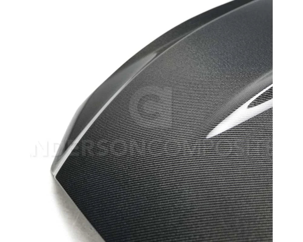 Anderson Composites Double Sided Type-GT5 Carbon Fiber Hood Ford Mustang 2015-2023