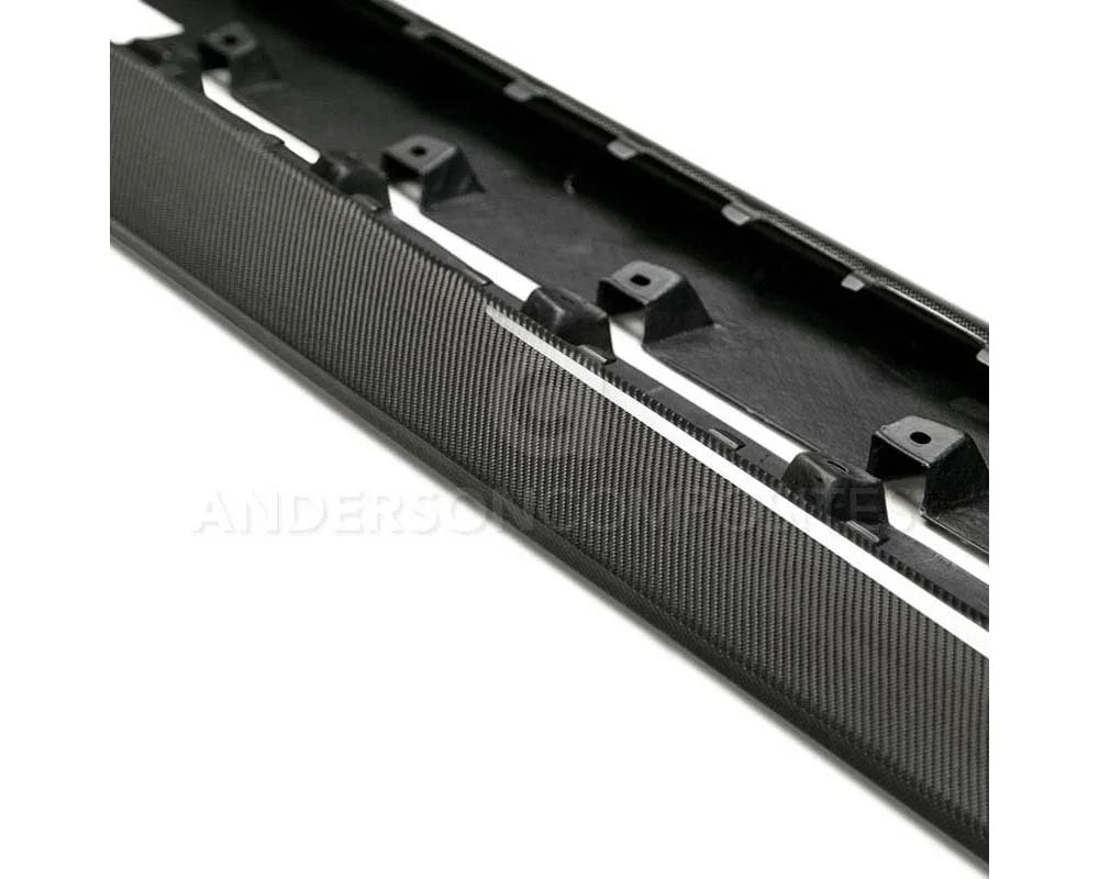 Anderson Composites Carbon Fiber Rocker Panel Splitter Type-AR Style Ford Mustang 2015-2023