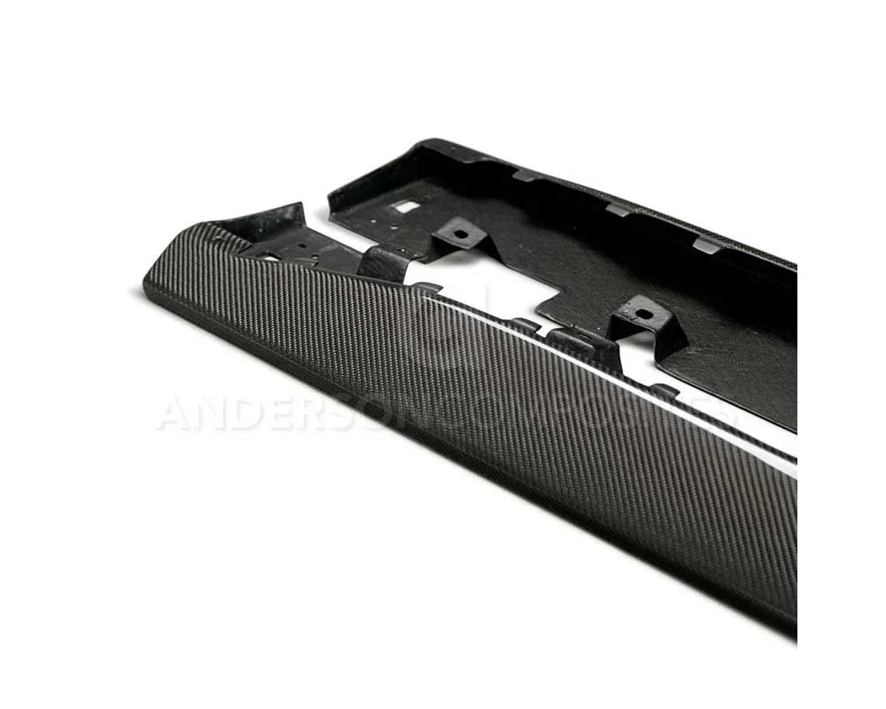 Anderson Composites Carbon Fiber Rocker Panel Splitter Type-AR Style Ford Mustang 2015-2023