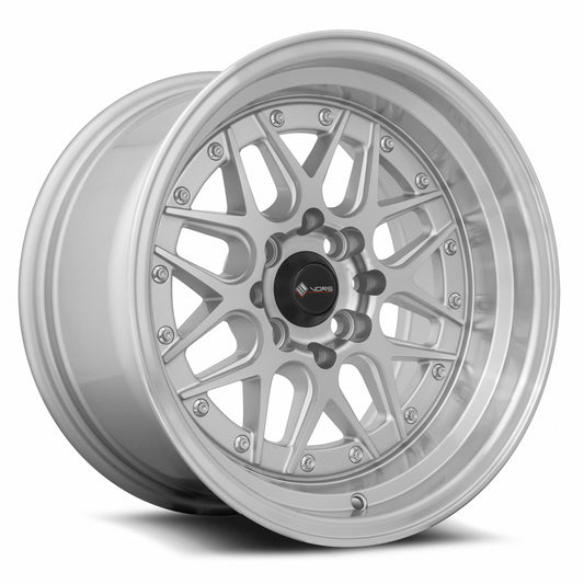Vors VR7 15x8 4x100/4x114.3 0 Silver Machine Face Lip Chrome Rivet