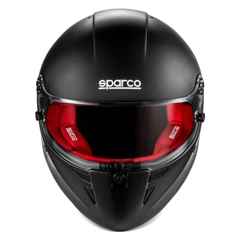 SPARCO Stealth RF Helmet - Medium - Matte Black/Red
