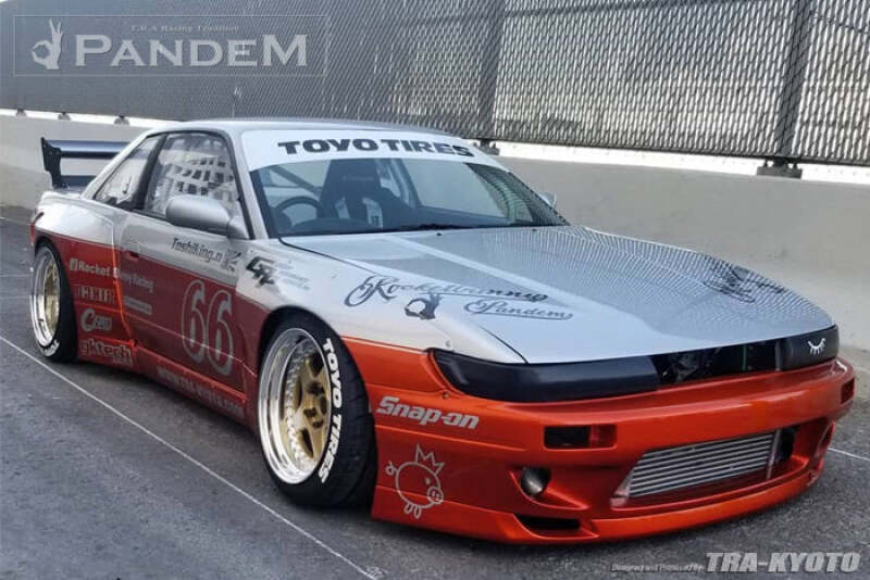 GReddy 89-94 Nissan 240SX Coupe w/ Silvia Headlights Pandem S13 Full Wide-Body Aero Kit w/o GT Wing