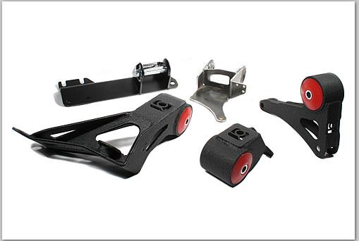Innovative 90-93 Integra K-Series Black Steel Mounts 85A Bushings (Not K24 Trans)