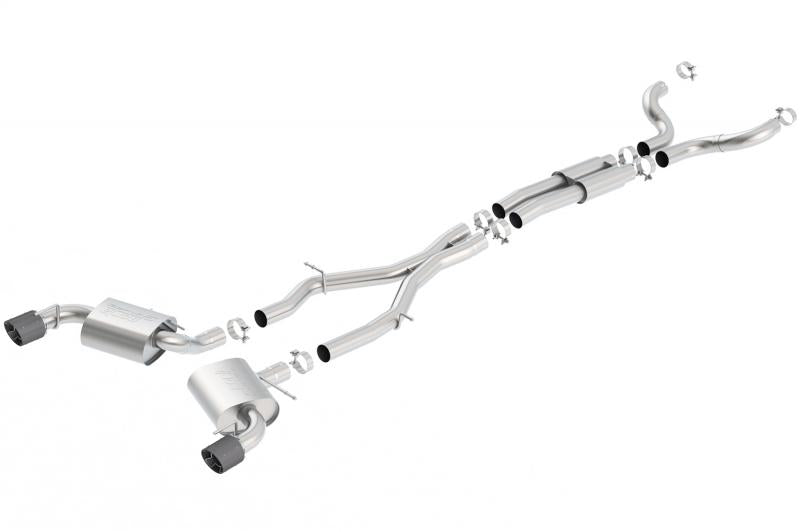 Borla S-Type Catback Exhaust System W/CF Tips Chevrolet Camaro SS 6.2L V8 2016-2023 W/Out GFX Single Tip