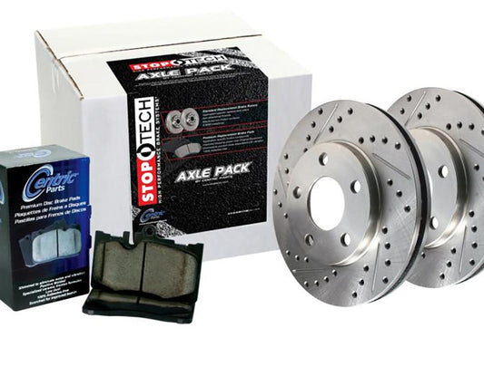 StopTech Select Sport Axle Pack Drilled/Slotted 4 Wheel Front and Rear