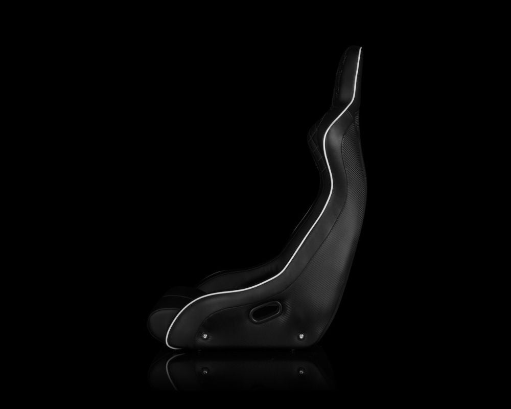 Braum Racing Venom-X Series Fixed Back Bucket Seat - Diamond Edition (White Stitching|Piping)