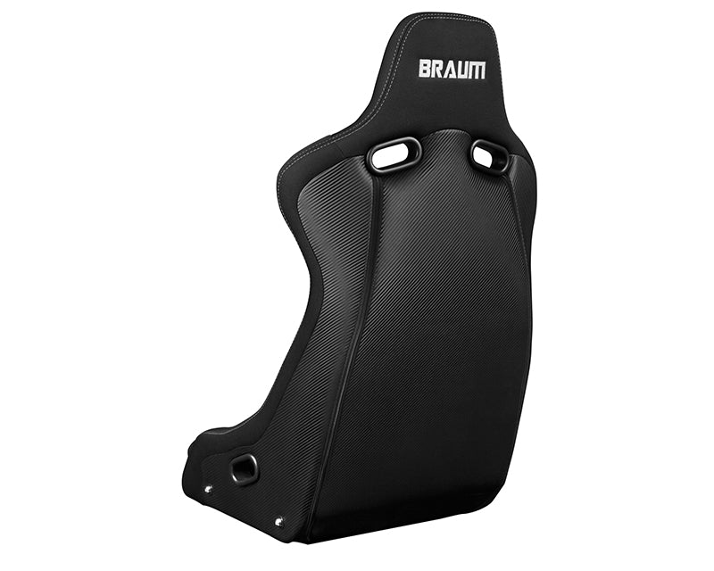 Braum Racing Venom-R Series Fixed Back Bucket Seat - Black Cloth|Carbon Fiber