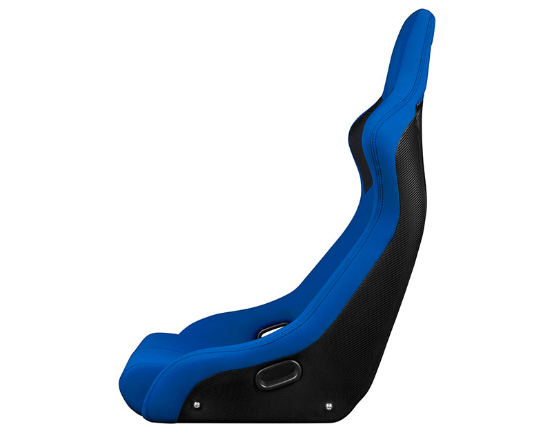 Braum Racing Venom-R Series Fixed Back Bucket Seat - Blue Cloth|Carbon Fiber