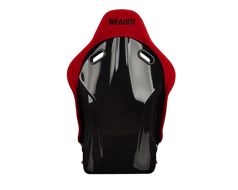 Braum Racing Falcon-S Series Composite FRP Bucket Seat (Red Jacquard Grey Stitching)