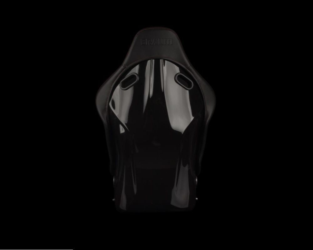 Braum Racing Falcon S Series Fixed Back Racing Seat - (Black Alcantara | Red Stitching)