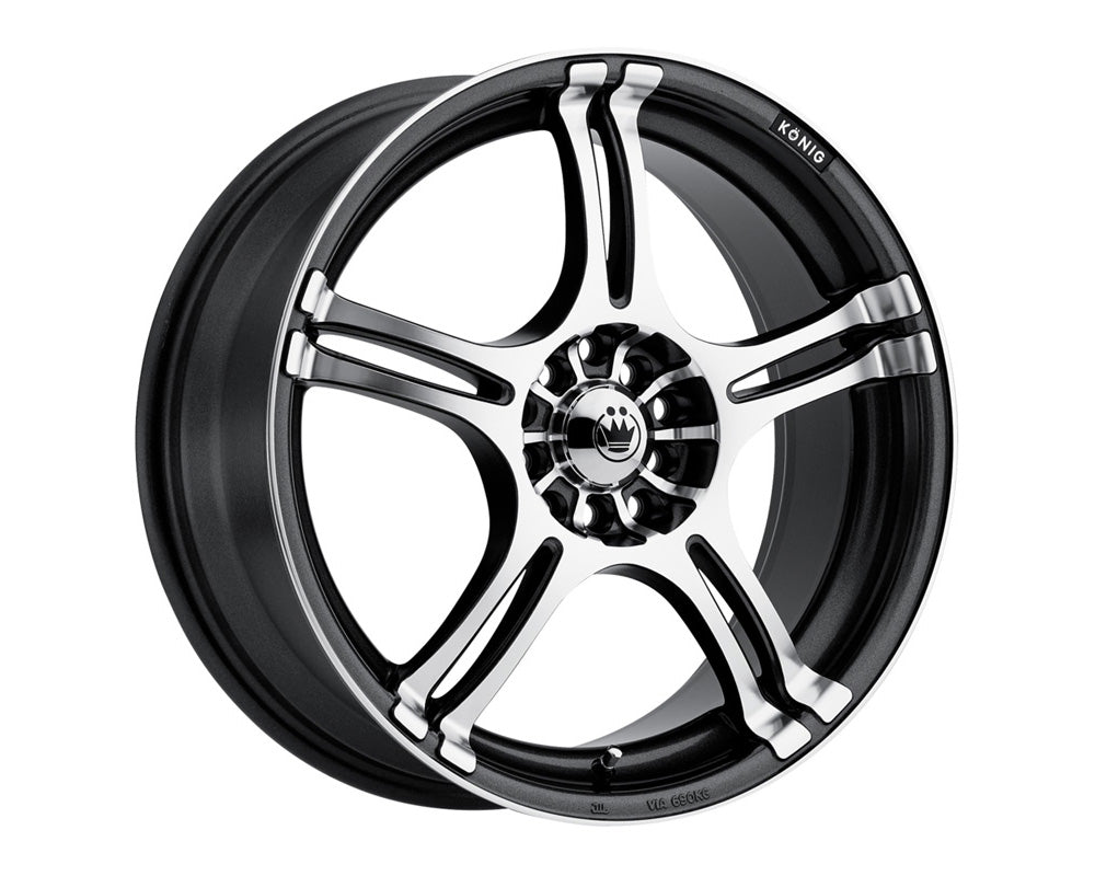 Konig Incident Graphite w/Machined Face Wheel 17x7 5x115/108 40
