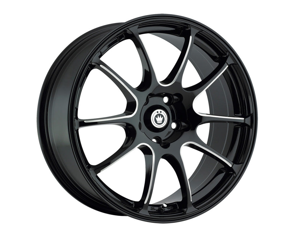 Konig Illusion Gloss Black w/Machined Ball Cut Wheel 17x7 5x114.3 40