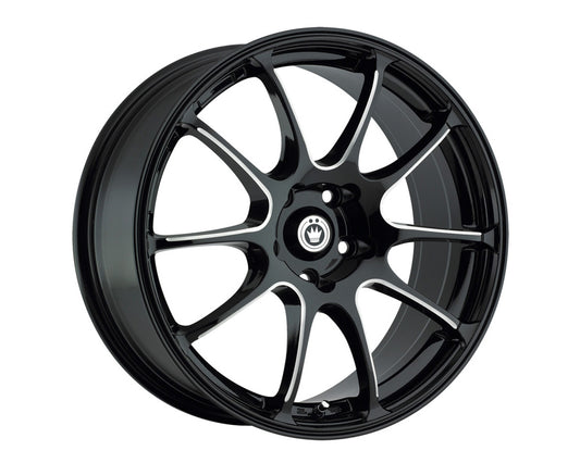 Konig Illusion Gloss Black w/Machined Ball Cut Wheel 17x7 5x114.3 40