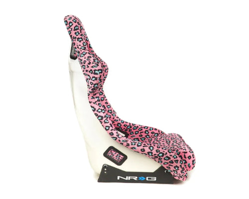 NRG White Pearlized Back Large Prisma Savage Edition FRP Bucket Seat