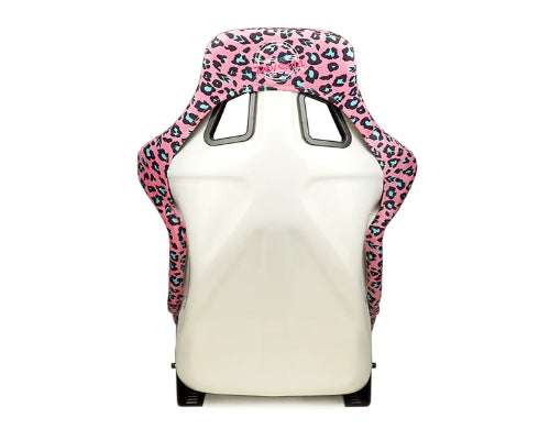 NRG White Pearlized Back Large Prisma Savage Edition FRP Bucket Seat
