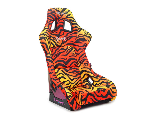 NRG Tiger Yellow & Orange Prisma Savage II Edition FRP Bucket Seat