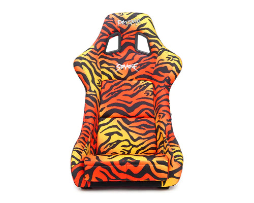 NRG Tiger Yellow & Orange Prisma Savage II Edition FRP Bucket Seat