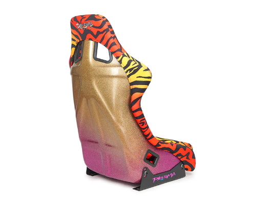 NRG Tiger Yellow & Orange Prisma Savage II Edition FRP Bucket Seat