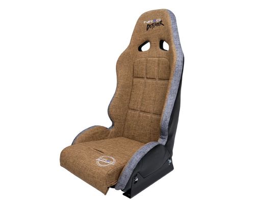 NRG Defender Water Resistant Steel Frame Suspension Seats Brown Side Mount Bracket