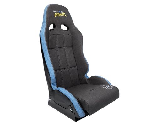 NRG Defender Water Resistant Steel Frame Suspension Seats Grey Side Mount Bracket