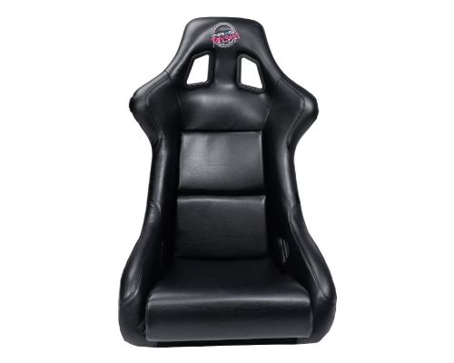 NRG Frp Bucket Seat Prisma ed Pearlized Back All Black Pvc Vegan Material Large