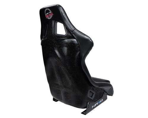 NRG Frp Bucket Seat Prisma ed Pearlized Back All Black Pvc Vegan Material Large