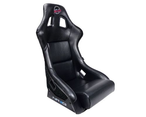 NRG Frp Bucket Seat Prisma ed Pearlized Back All Black Pvc Vegan Material Large
