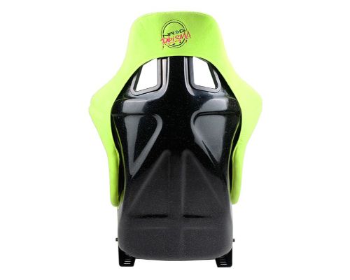 NRG Frp Bucket Seat Prisma ed Pearlized Back All Neon Green Alcantara Vegan Large