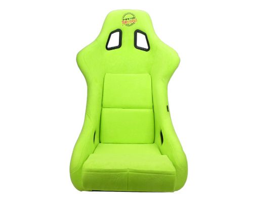 NRG Frp Bucket Seat Prisma ed Pearlized Back All Neon Green Alcantara Vegan Large