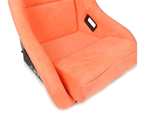 NRG Frp Bucket Seat Ultra ed Grey Peralized Back Peach Vegan Micro Fiber Material Phone Pockets And Special Ultra Embroidery Large