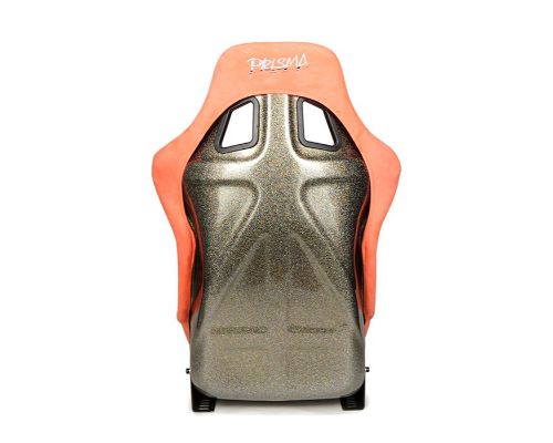 NRG Frp Bucket Seat Ultra ed Grey Peralized Back Peach Vegan Micro Fiber Material Phone Pockets And Special Ultra Embroidery Large