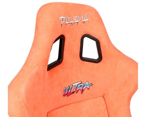 NRG Frp Bucket Seat Ultra ed Grey Peralized Back Peach Vegan Micro Fiber Material Phone Pockets And Special Ultra Embroidery Large