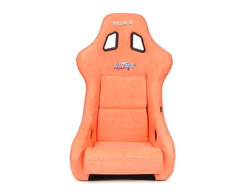 NRG Frp Bucket Seat Ultra ed Grey Peralized Back Peach Vegan Micro Fiber Material Phone Pockets And Special Ultra Embroidery Large