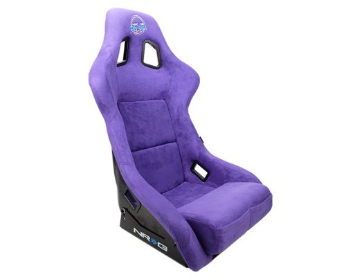 NRG Frp Bucket Seat Prisma ed Pearlized Back All Purple Alcantara Vegan Large