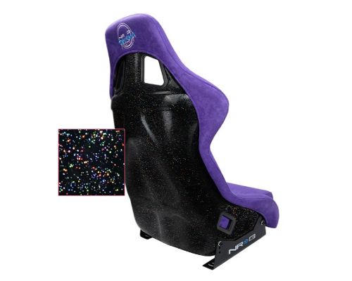 NRG Frp Bucket Seat Prisma ed Pearlized Back All Purple Alcantara Vegan Large