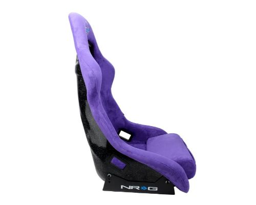 NRG Frp Bucket Seat Prisma ed Pearlized Back All Purple Alcantara Vegan Large