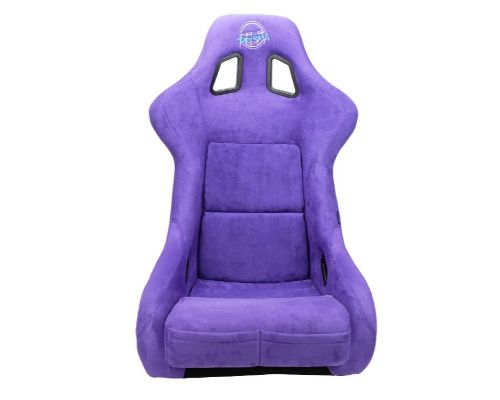 NRG Frp Bucket Seat Prisma ed Pearlized Back All Purple Alcantara Vegan Large