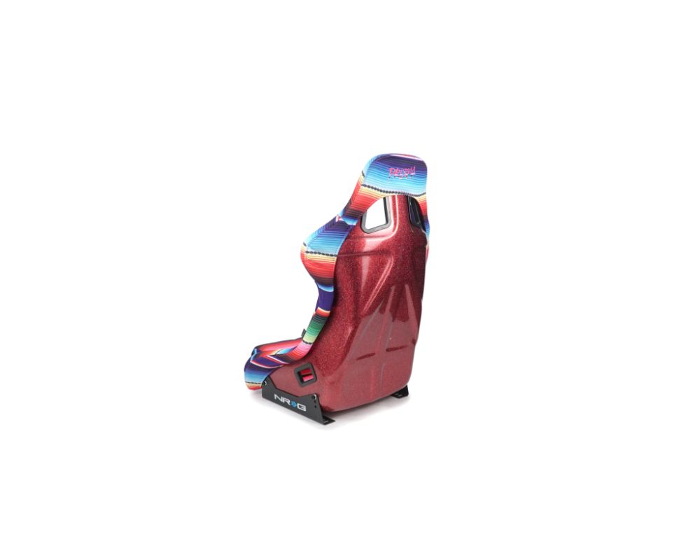 NRG Frp Bucket Seat Prisma- Serepi ed Red Pearlized Back In Vegan Material Medium