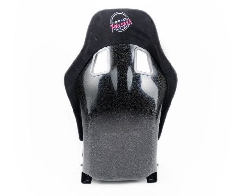 NRG Frp Bucket Seat Prisma ed Pearlized Back All Black Alcantara Vegan Material Medium