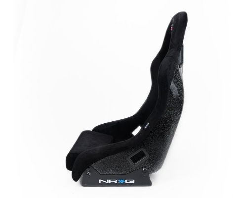 NRG Frp Bucket Seat Prisma ed Pearlized Back All Black Alcantara Vegan Material Medium
