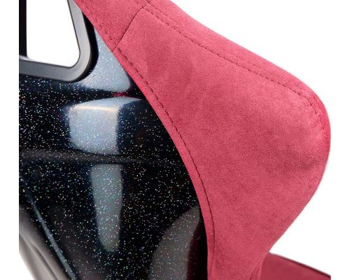 NRG Frp Bucket Seat Prisma ed Pearlized Back All Maroon Alcantara Vegan Material Phone Pockets Medium